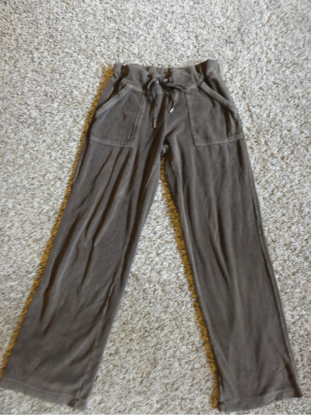 Y2K Wide Leg Drawstring Lounge Pants in Brown
